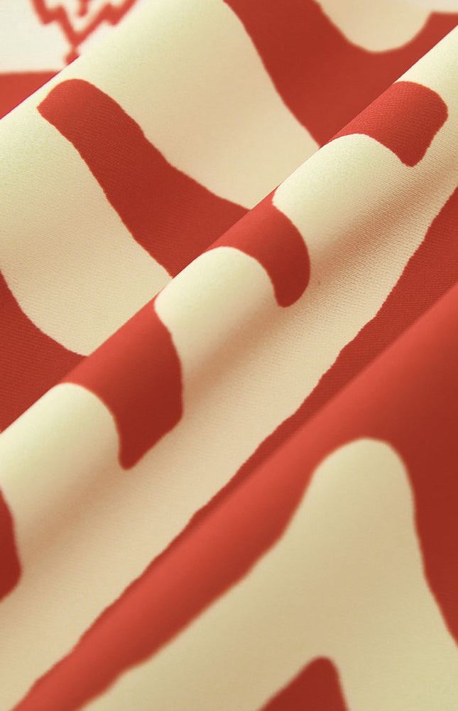 Tropikal Baskılı Tek Parça Mayo