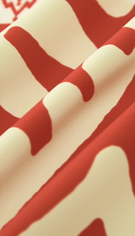 Tropikal Baskılı Tek Parça Mayo