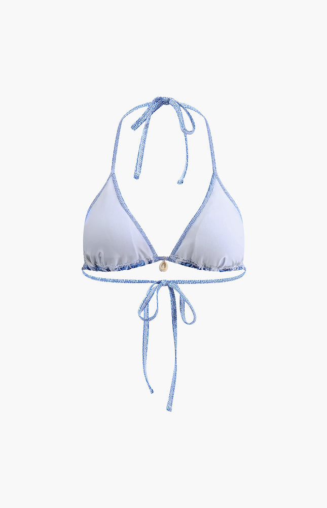 Baskılı Halter Bağlama Bikini Seti