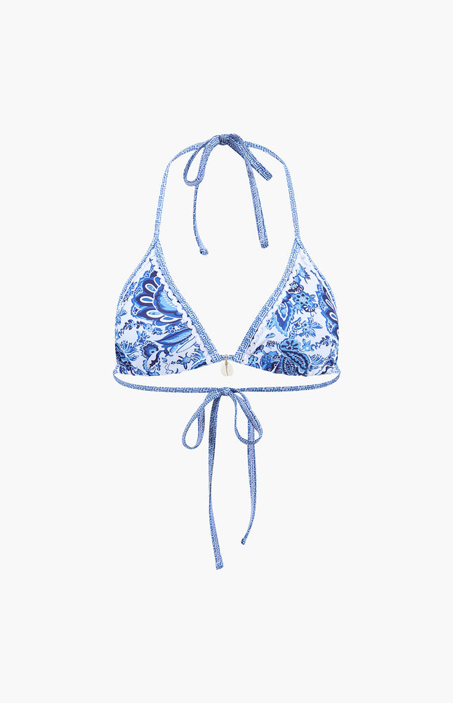 Baskılı Halter Bağlama Bikini Seti