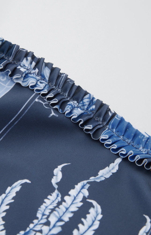 Bitki Desenli Tek Parça Mayo