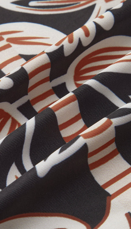 Baskılı Tek Omuz Bikini Takımı