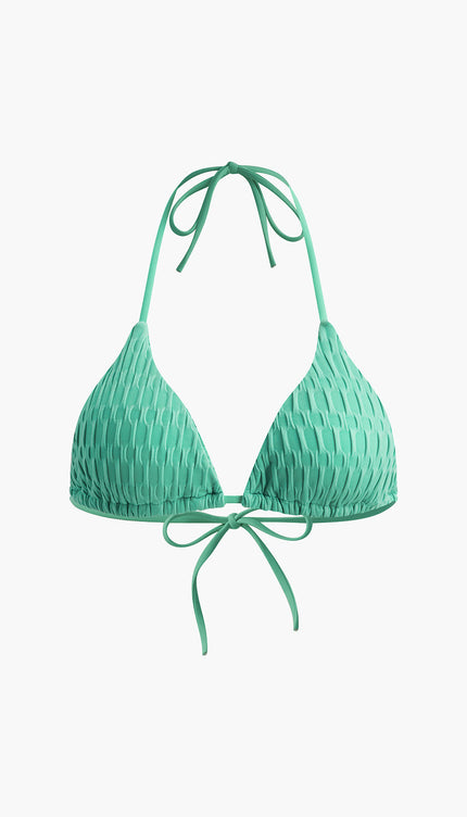 Düz Halter Düğümlü Bikini Takımı