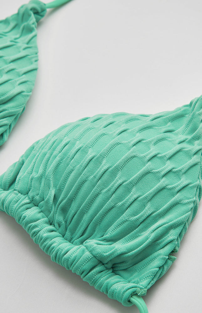 Düz Halter Düğümlü Bikini Takımı