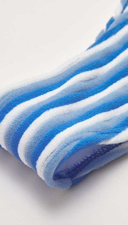 Halter Üçgen Çizgili Bikini Takımı