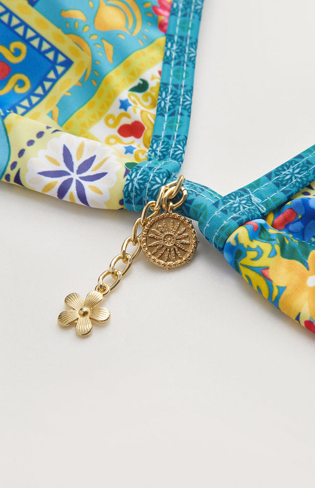 Baskı Ayarlanabilir Askılı Bikini Seti