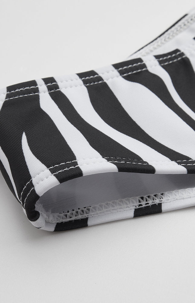 Zebra Çizgili Üçgen Bikini Takımı