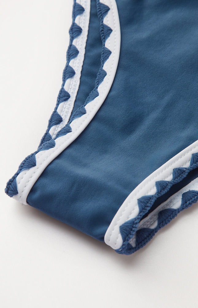 Kontrast Trim Düğümlü Bikini Seti