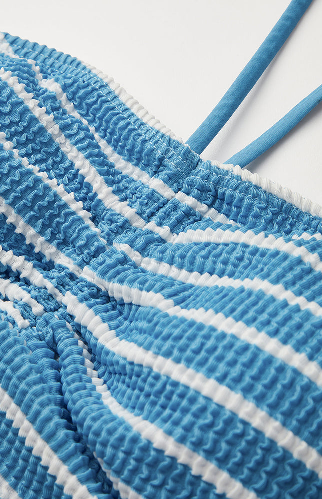 Halter Çizgili Bikini Takımı