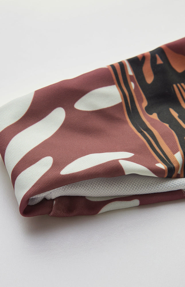 Retro Desenli Halter Bikini Takımı