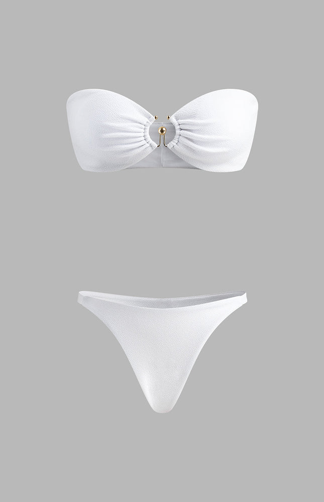 Halka Kesimli Göğüs Detay Bikini Takımı