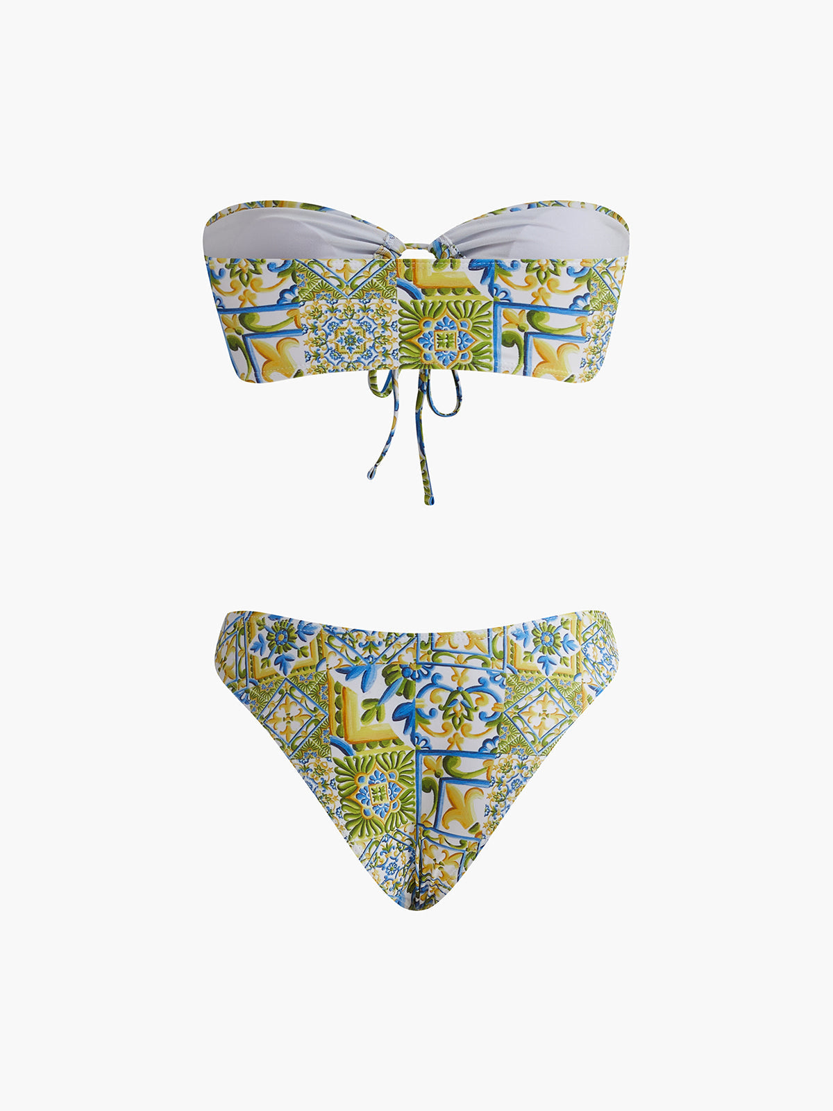 Straplez Baskı O Halka Bikini Takımı