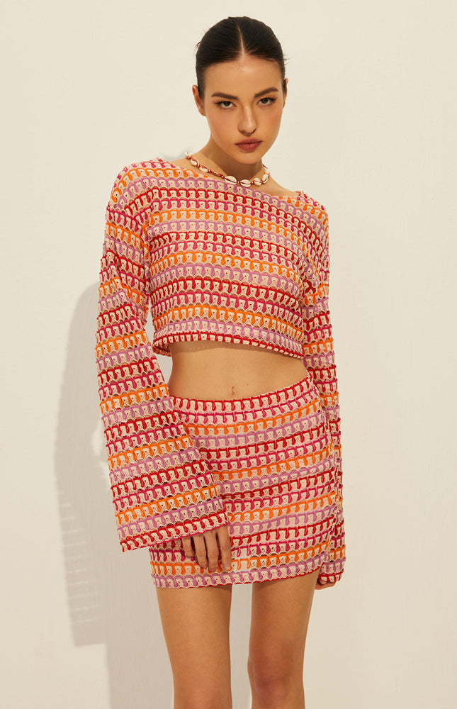 Bisiklet Yaka Uzun Kollu Etek Takımı