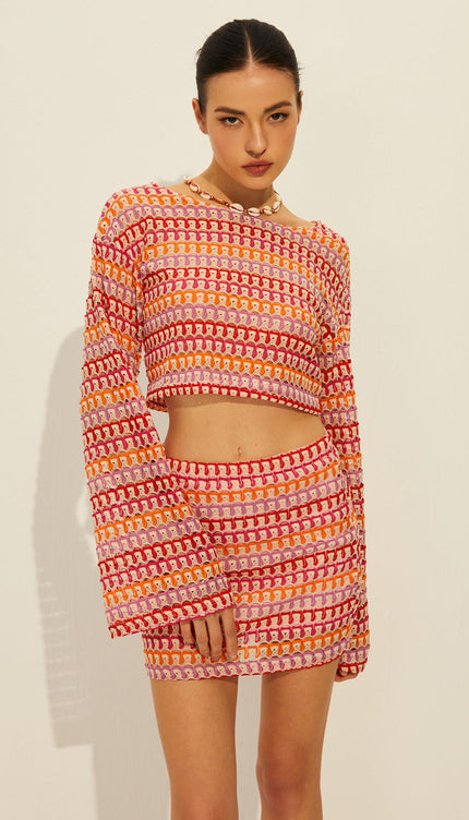 Bisiklet Yaka Uzun Kollu Etek Takımı