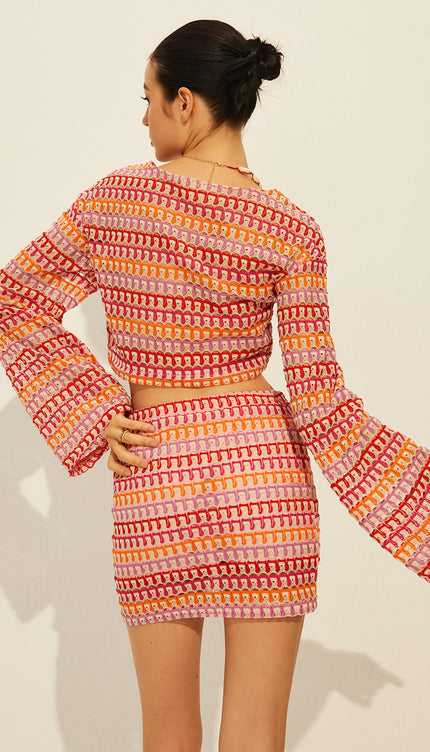 Bisiklet Yaka Uzun Kollu Etek Takımı