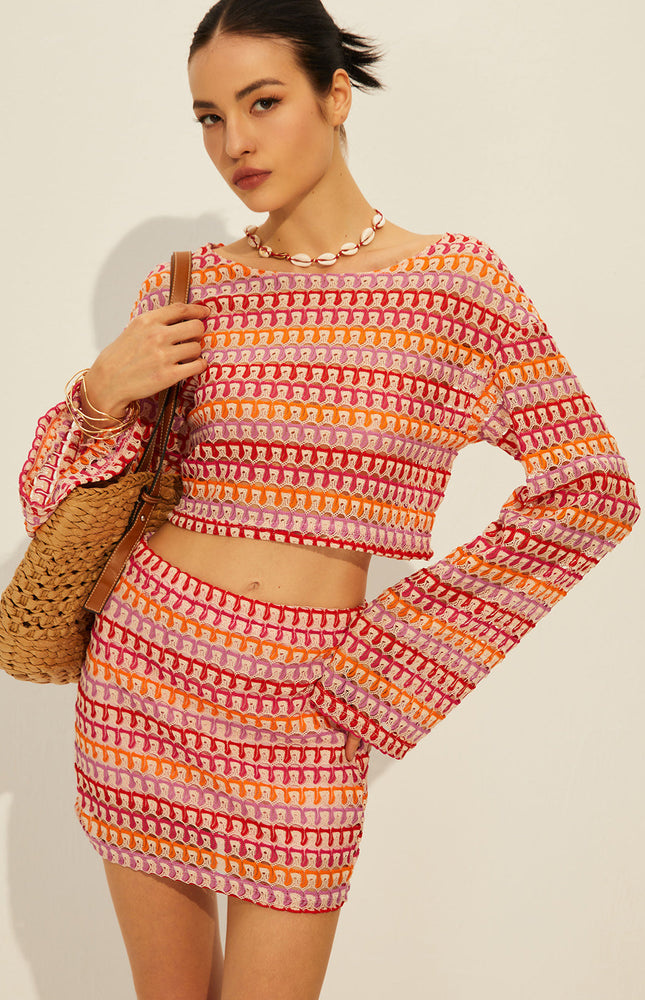 Bisiklet Yaka Uzun Kollu Etek Takımı