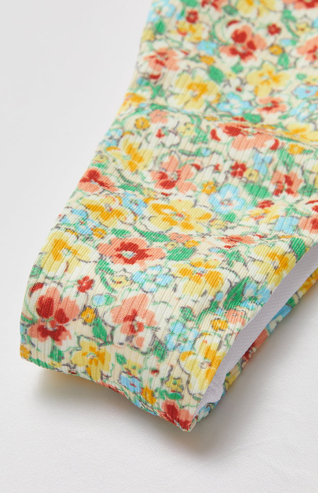 Çiçek Desenli Önden Bağlamalı Bikini Takımı