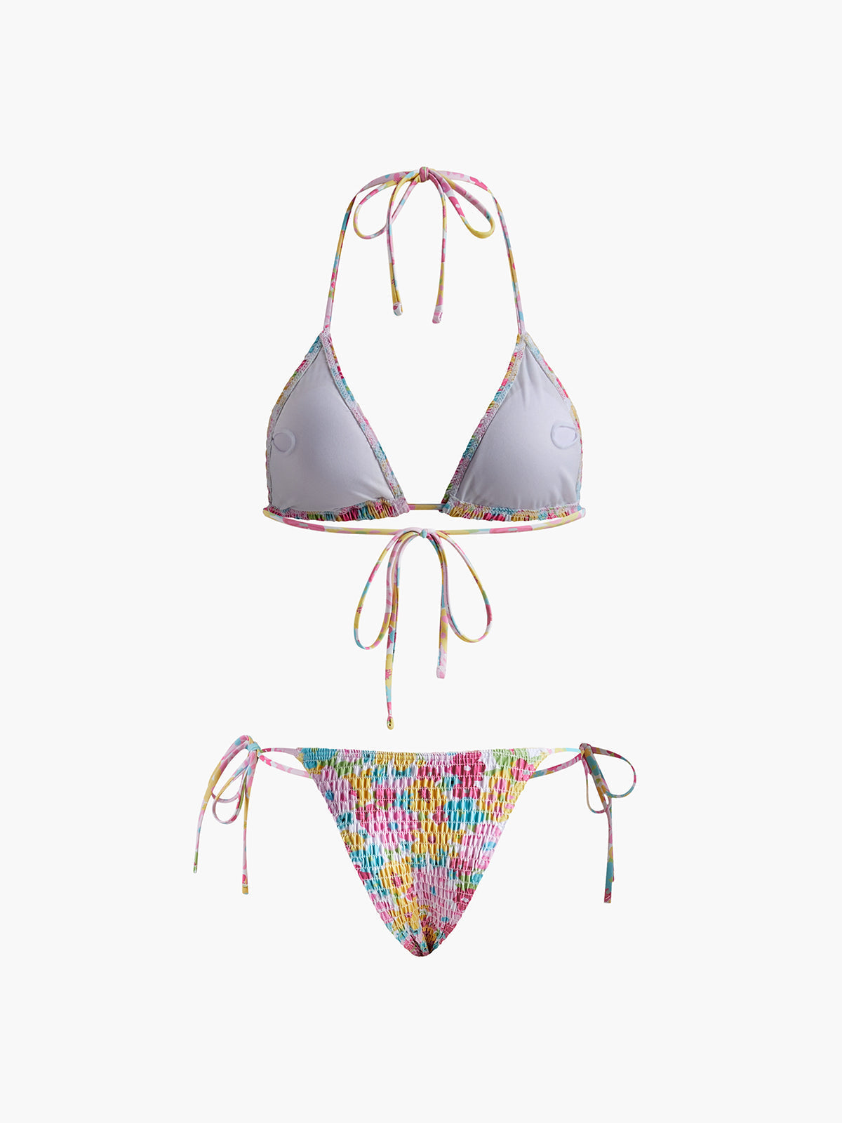 Büzgülü Baskılı Bikini Takımı