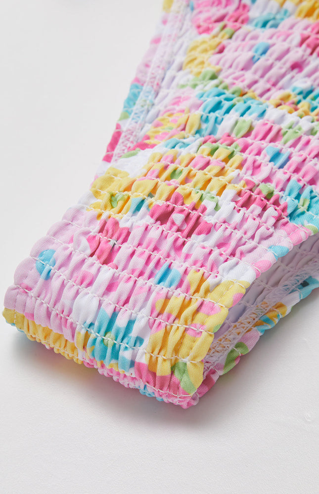 Büzgülü Baskılı Bikini Takımı