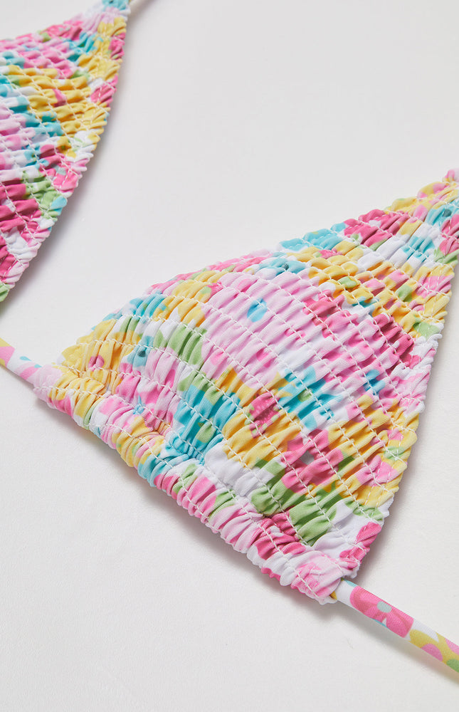 Büzgülü Baskılı Bikini Takımı