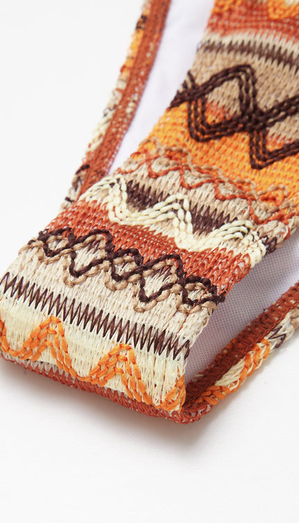 Halter Üçgen Örgü Bikini Takımı