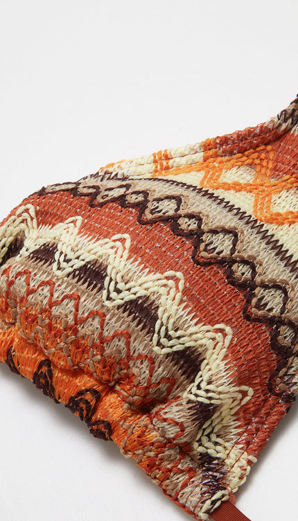 Halter Üçgen Örgü Bikini Takımı