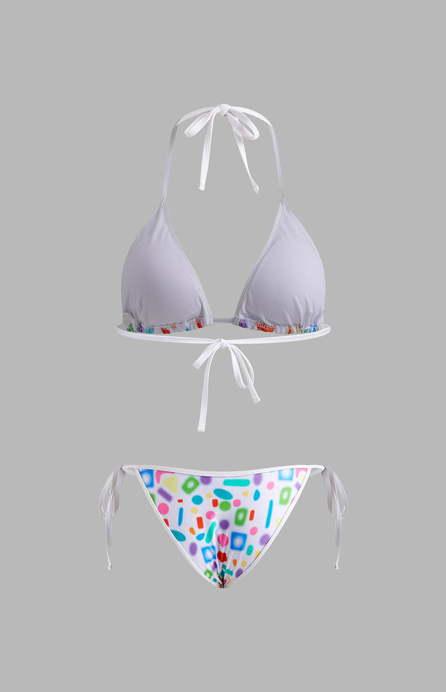 Baskılı Ayarlanabilir Bikini Seti