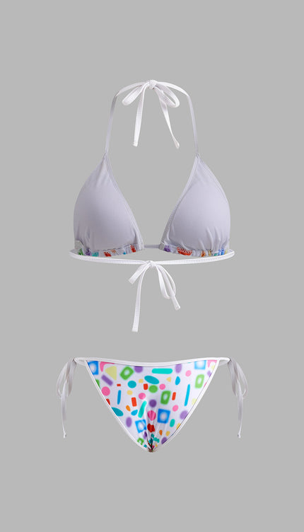Baskılı Ayarlanabilir Bikini Seti