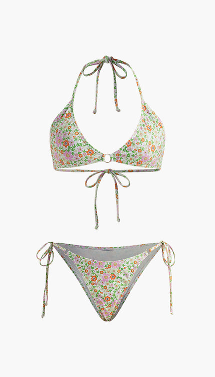 Ditsy Çiçekli Ayarlanabilir Bikini Takımı