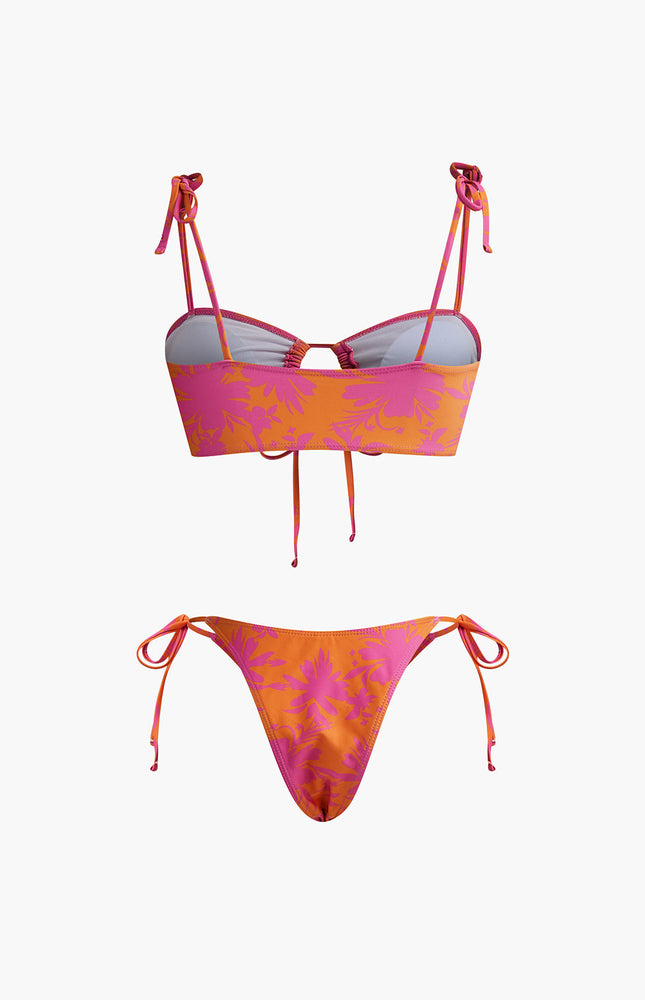 Baskılı Daire Kesimli Bikini Takımı