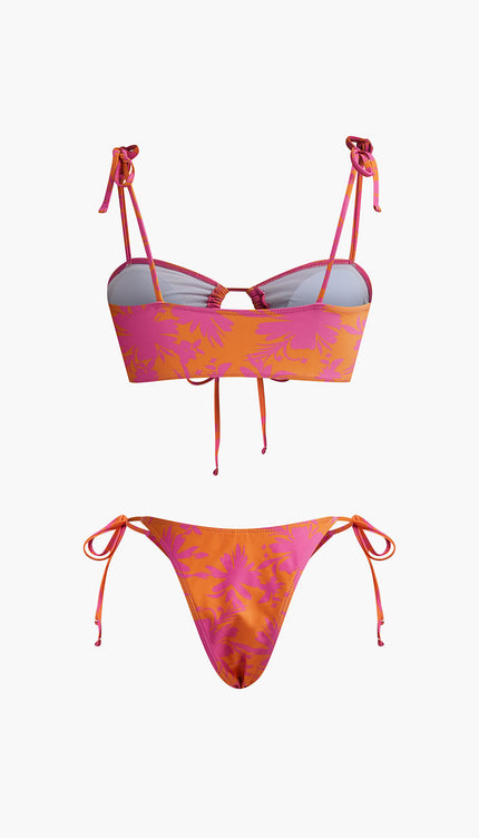 Baskılı Daire Kesimli Bikini Takımı