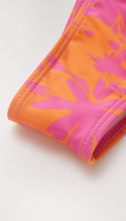 Baskılı Daire Kesimli Bikini Takımı