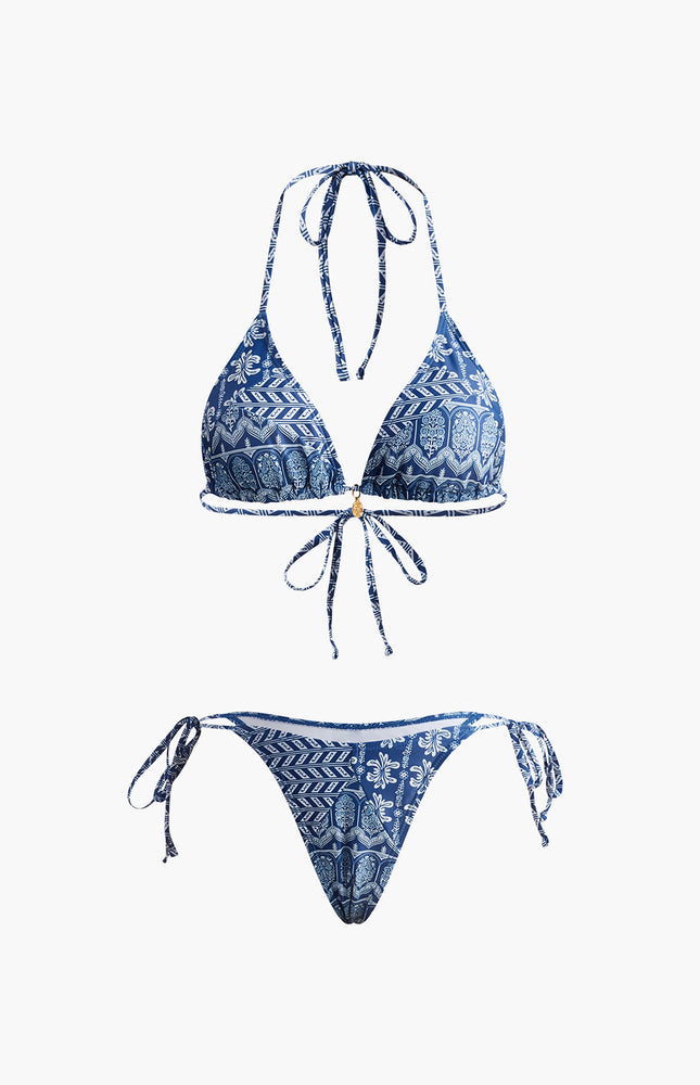 Baskılı Ayarlanabilir Askılı Bikini Takımı