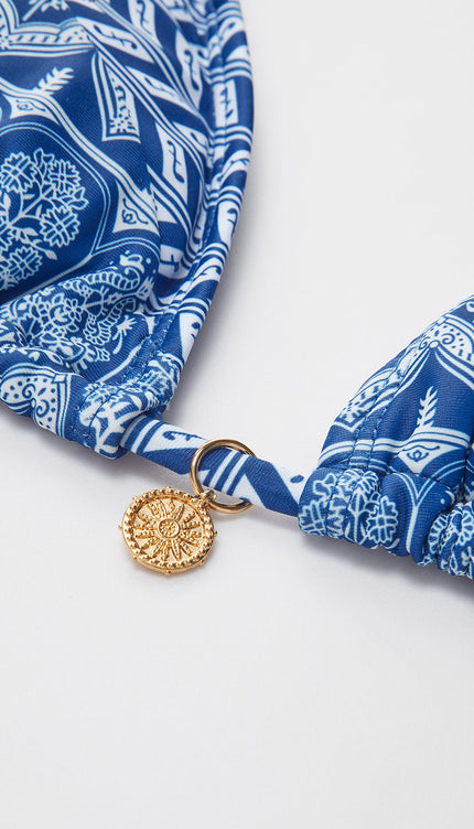 Baskılı Ayarlanabilir Askılı Bikini Takımı