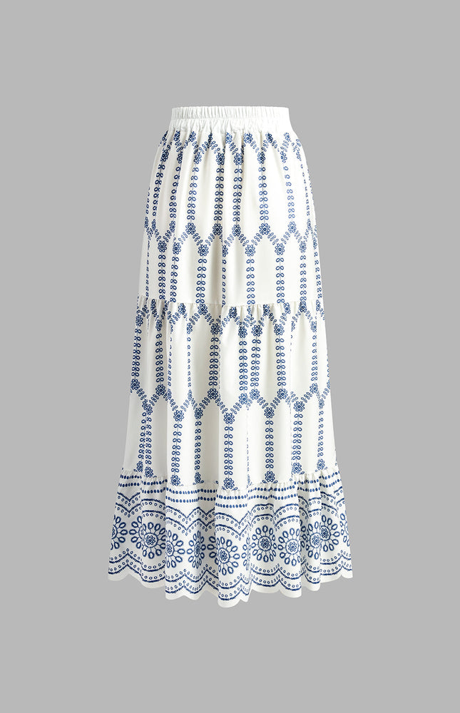 İşlemeli Kolsuz Kravat Sırtlı Etek Takım