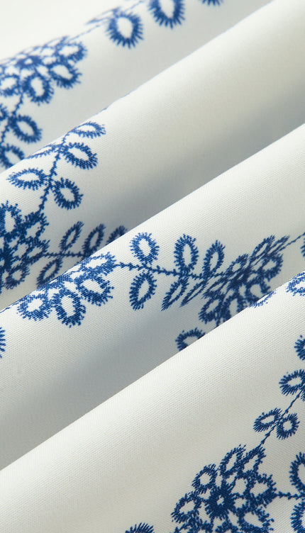 İşlemeli Kolsuz Kravat Sırtlı Etek Takım