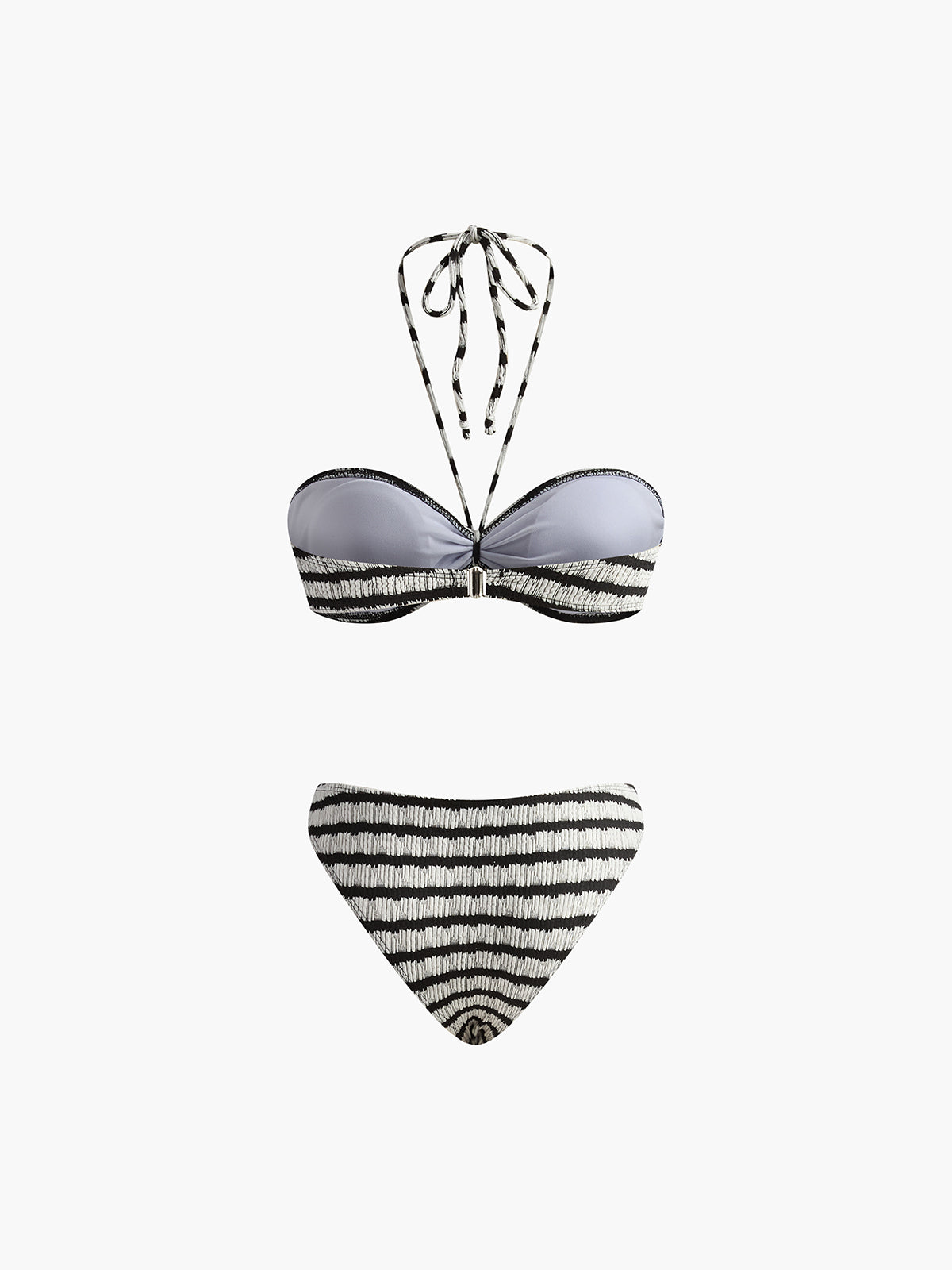 Çizgili Halter Bikini Takımı