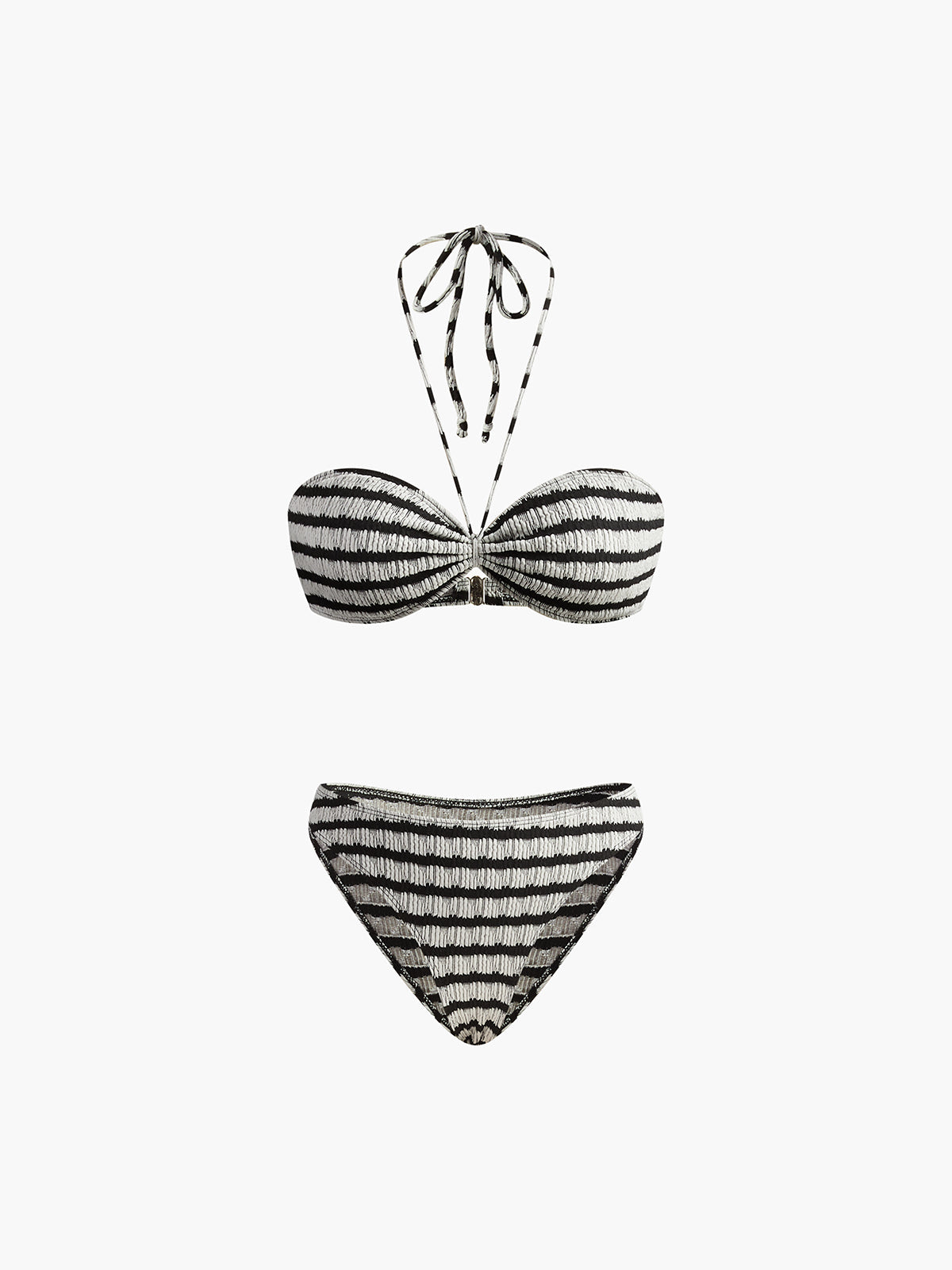 Çizgili Halter Bikini Takımı
