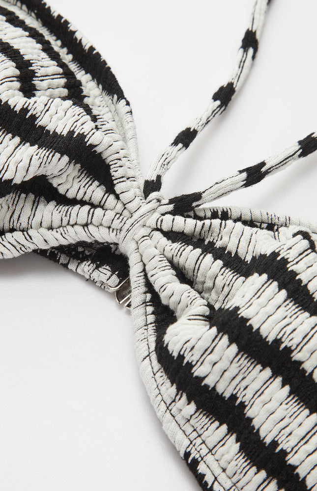 Çizgili Halter Bikini Takımı