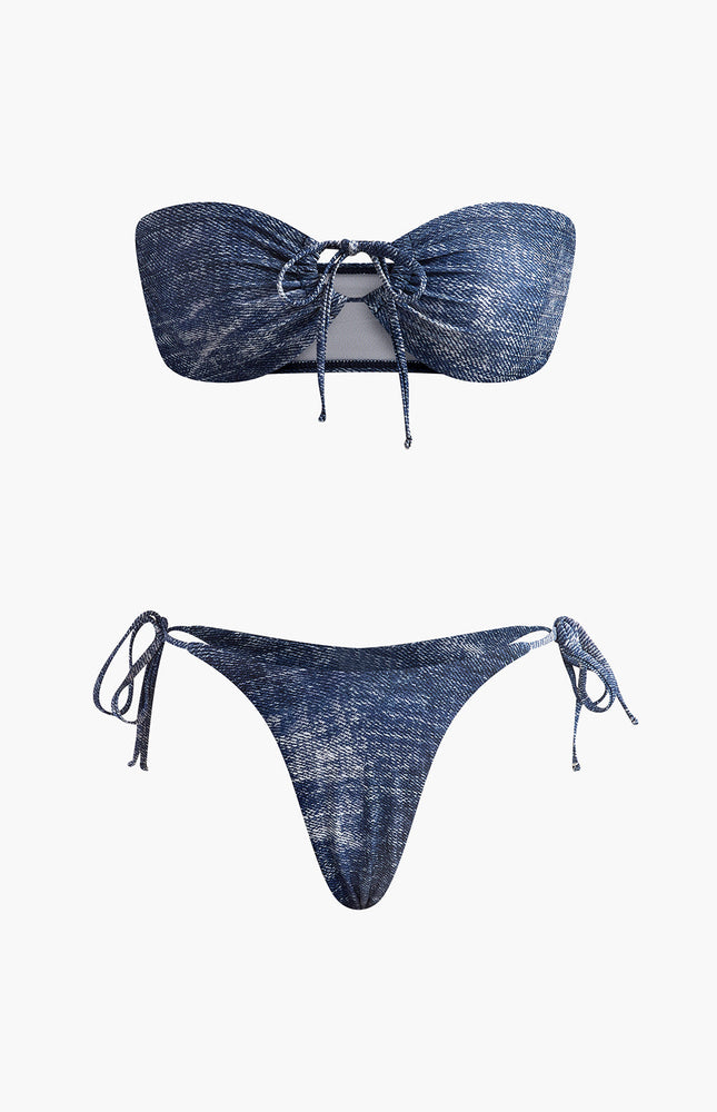 Vintage Straplez Bikini Takımı