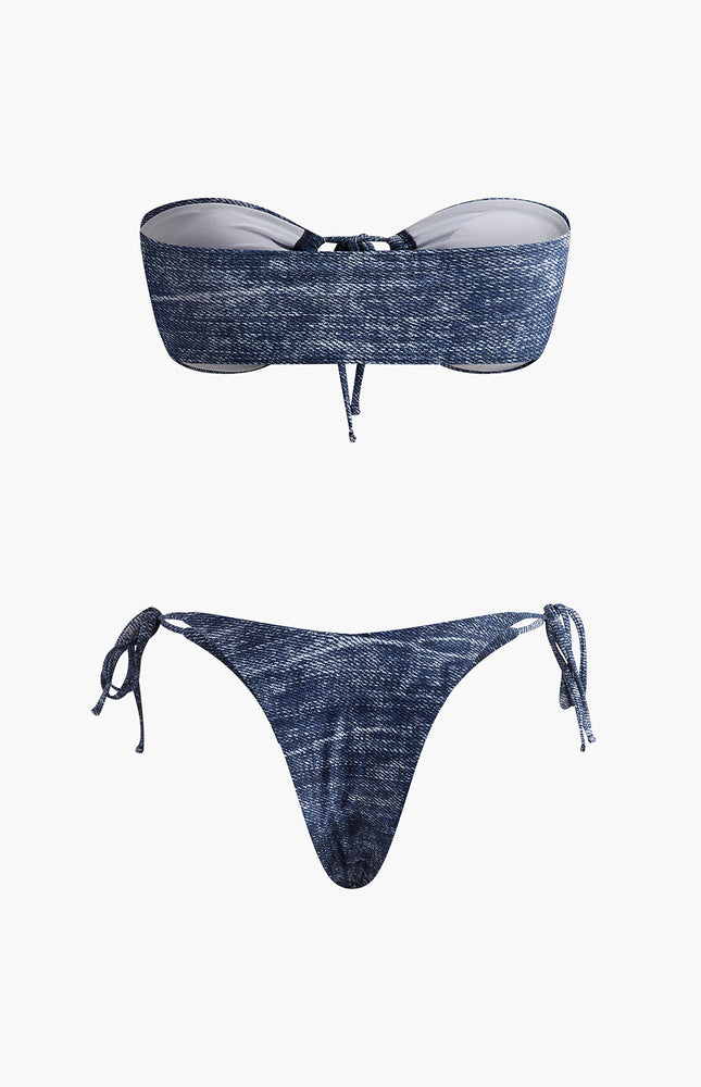 Vintage Straplez Bikini Takımı