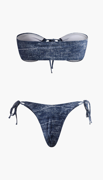 Vintage Straplez Bikini Takımı
