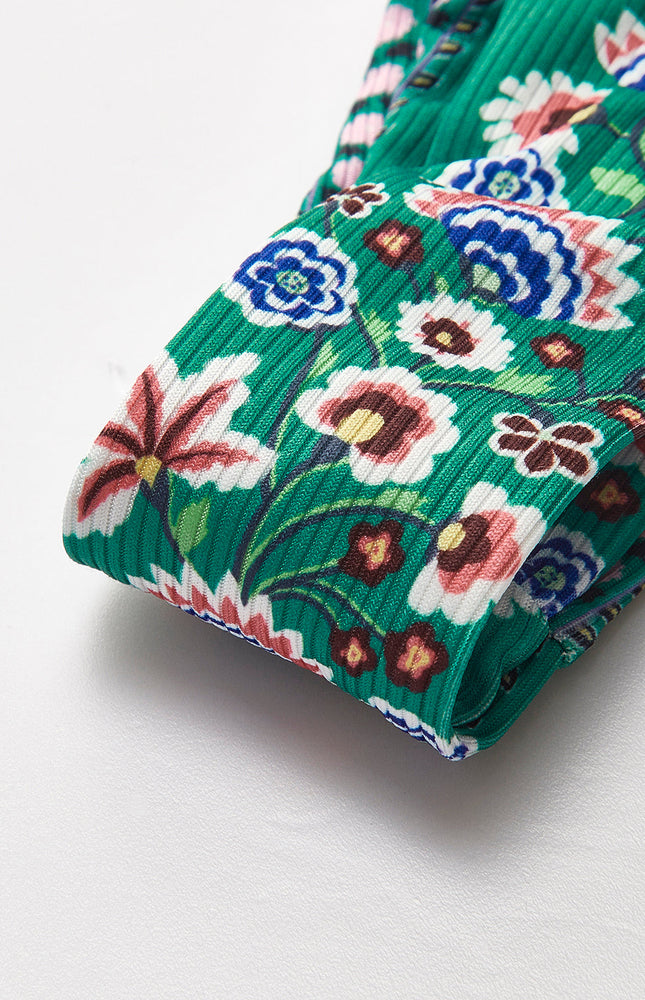 Çiçekli Önden Bağlamalı Bikini Takımı