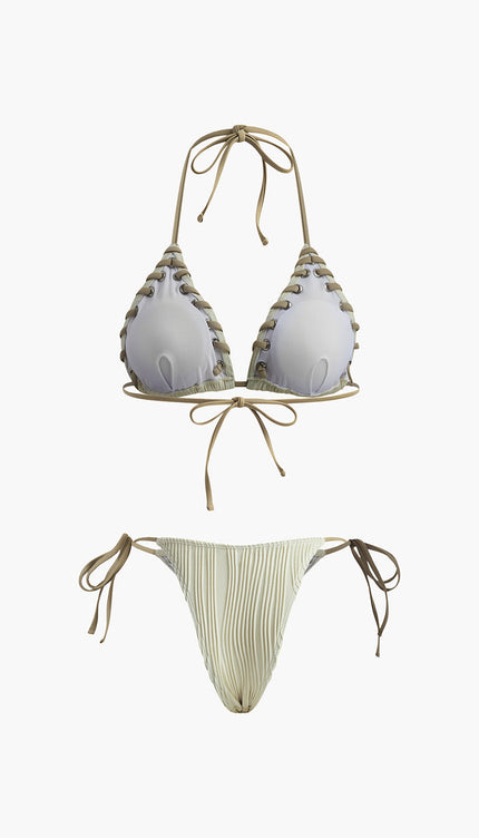 Grommet Dokulu Bikini Takımı