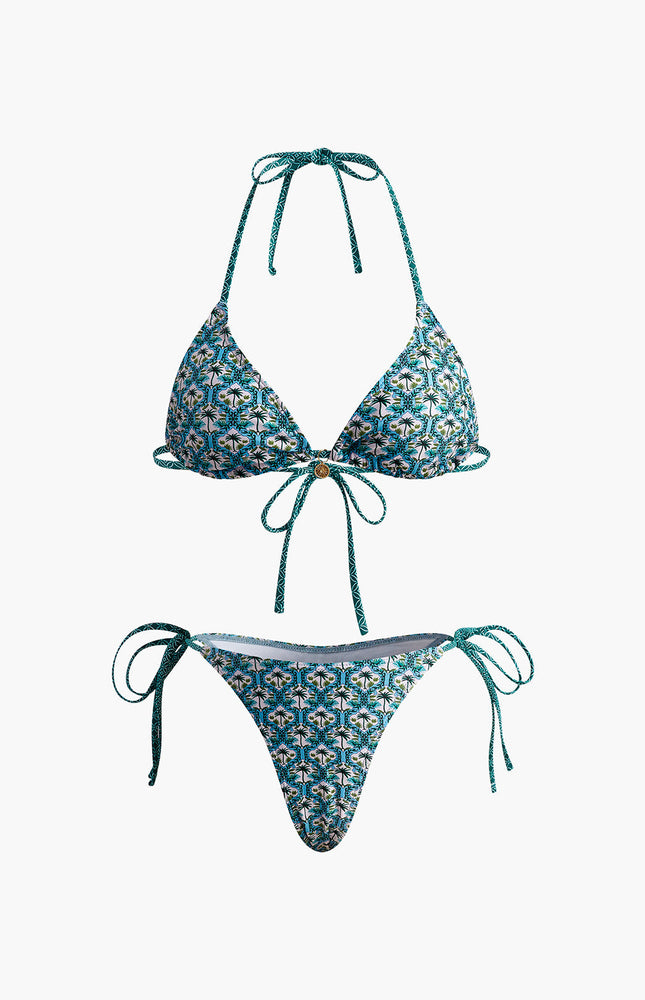 Palmiye Baskılı Bikini Takımı