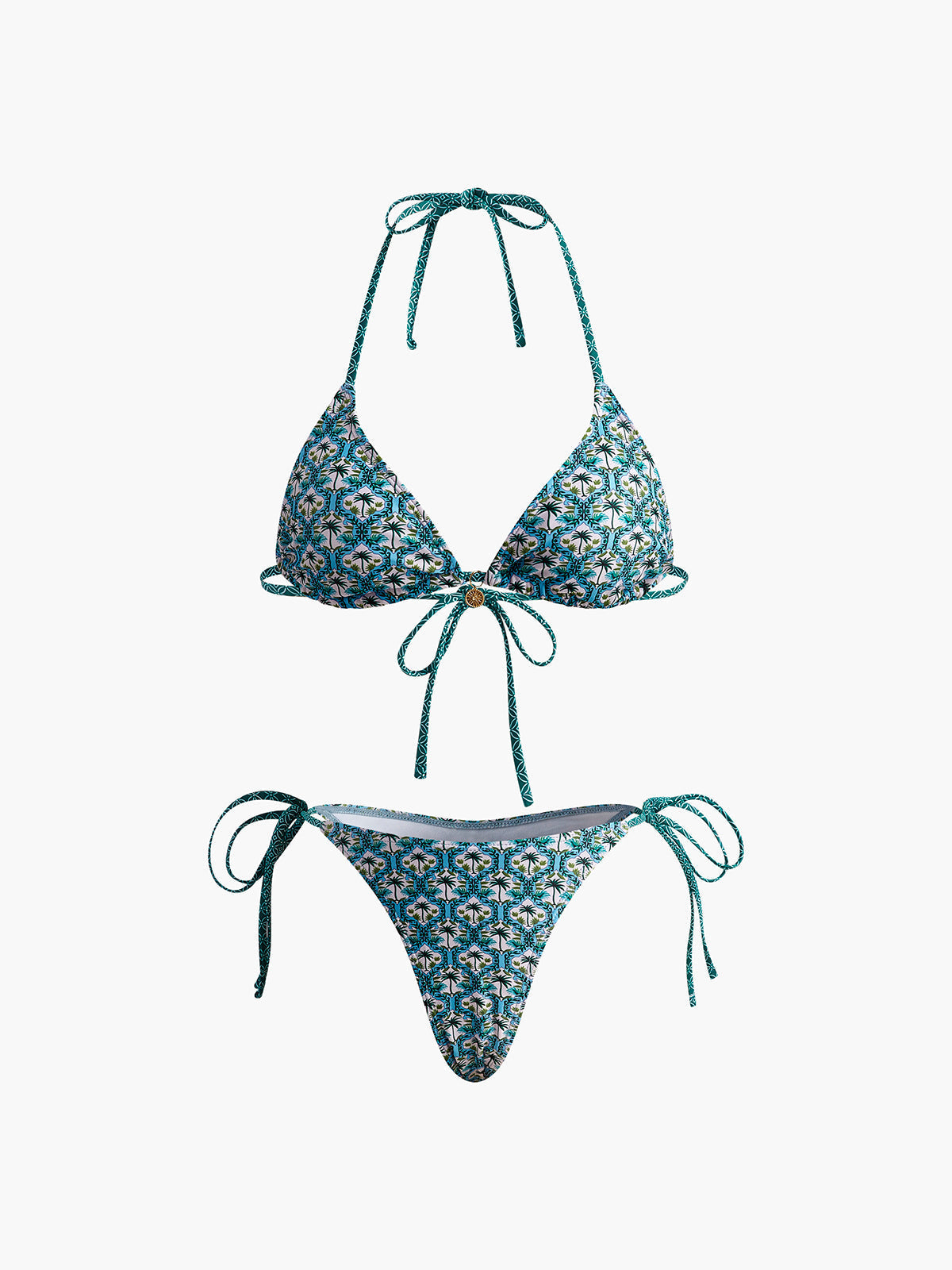 Palmiye Baskılı Bikini Takımı