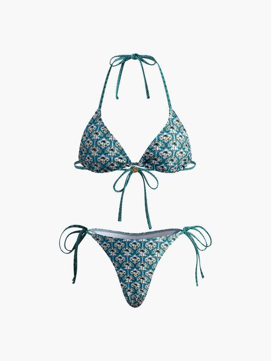 Palmiye Baskılı Bikini Takımı