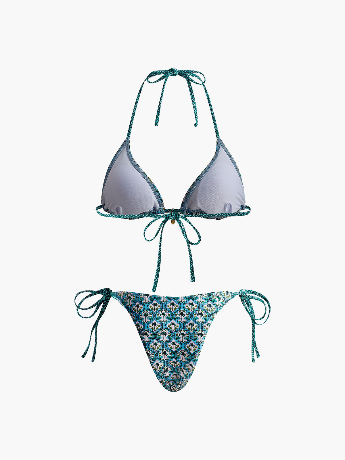 Palmiye Baskılı Bikini Takımı
