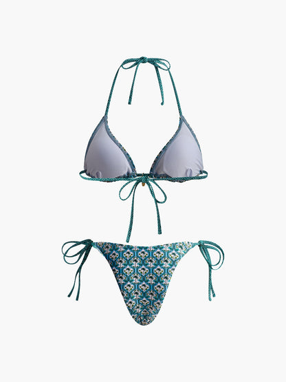 Palmiye Baskılı Bikini Takımı