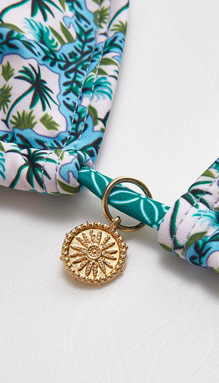 Palmiye Baskılı Bikini Takımı